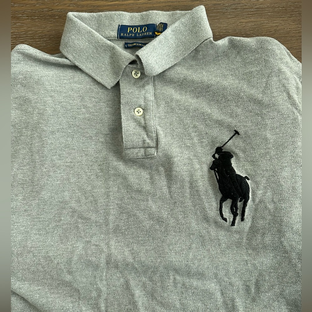 Ralph Lauren Custom Slim Fit 100% Cotton Short Sleeve Polo Shirt Size XL‎